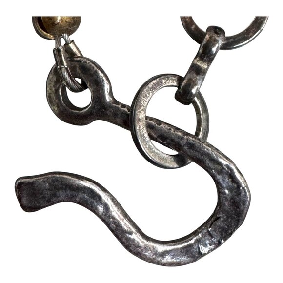 Handcrafted Jasper & Abalone Gemstone Heavy Bead Necklace Statement Boho 84.83g - Picture 4 of 5